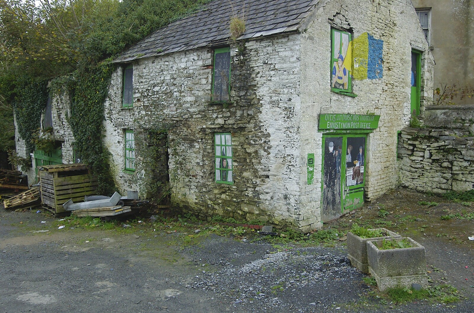 The quaint, but abandoned, Ennistymon Post Office from Corofin, Ennistymon and The Burran, County Clare, Western Ireland - 27th October 2006