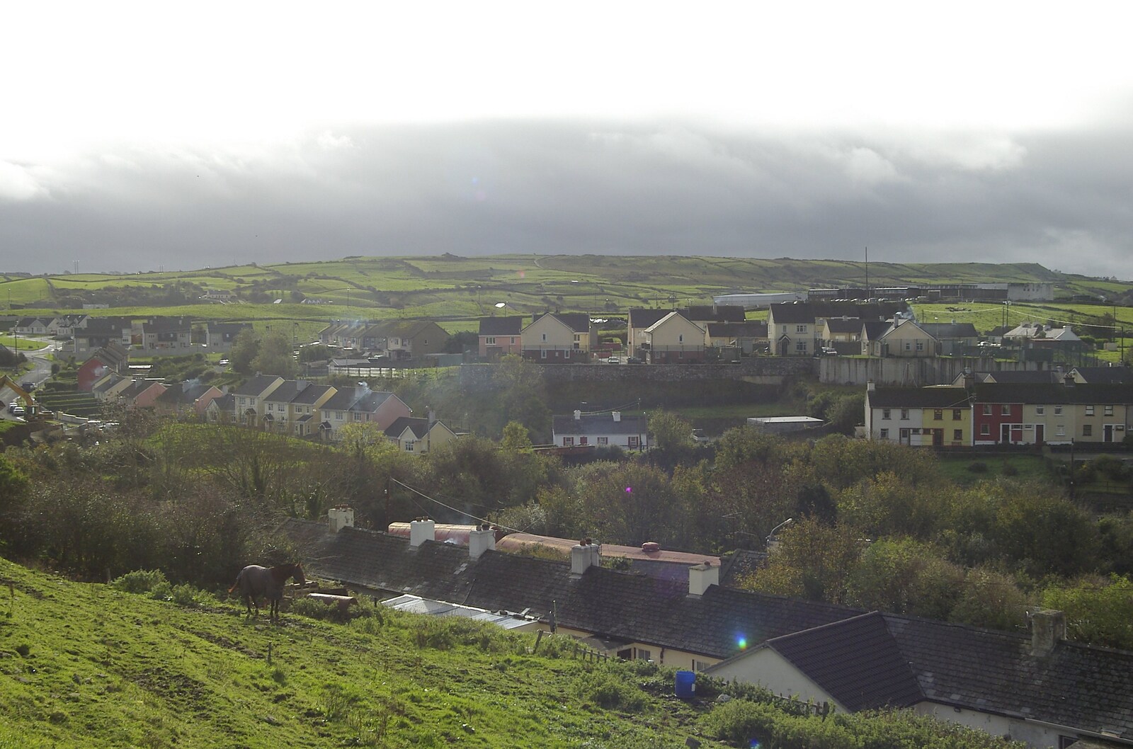 Rows of houses from Corofin, Ennistymon and The Burran, County Clare, Western Ireland - 27th October 2006
