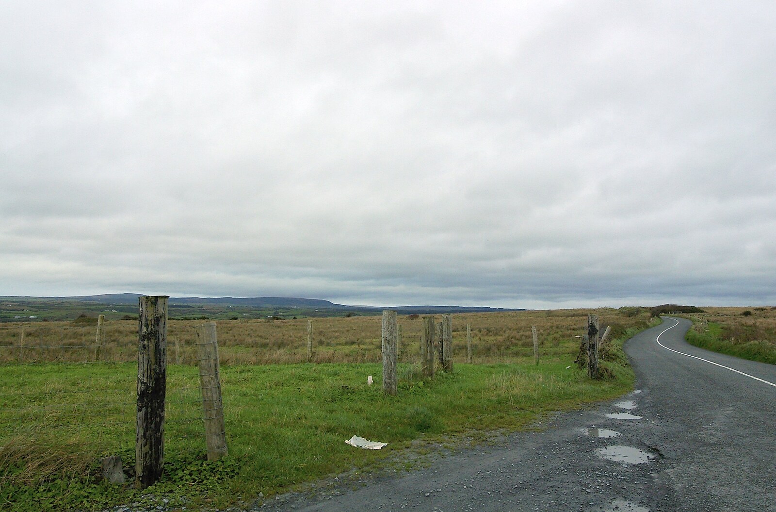 The first view of the Burran from Corofin, Ennistymon and The Burran, County Clare, Western Ireland - 27th October 2006