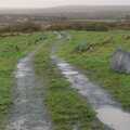 A track runs off to the horizon, Corofin, Ennistymon and The Burran, County Clare, Western Ireland - 27th October 2006