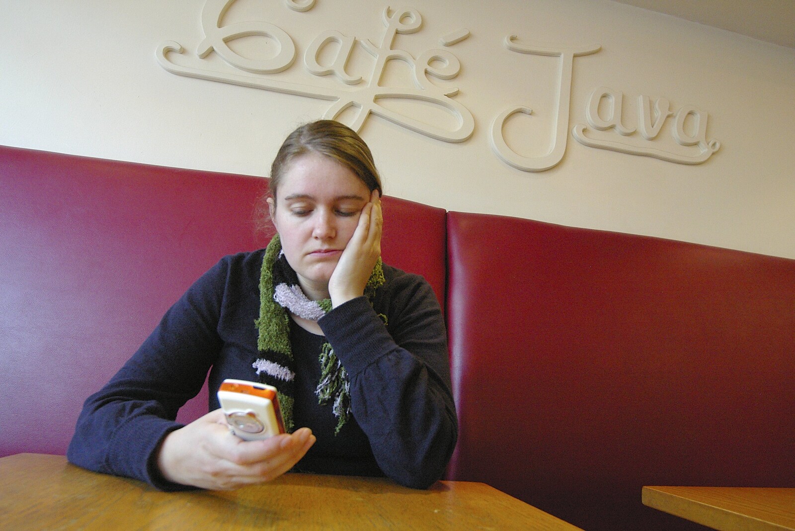 Isobel looks glum in the Café Java in Blackrock from Blackrock Mornings, Dublin County, Ireland - 29th October 2006
