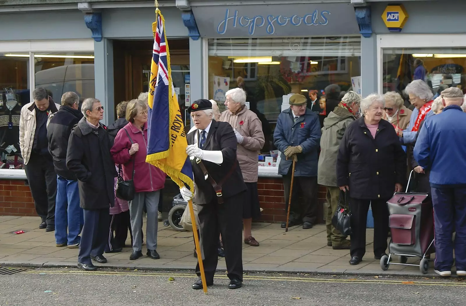 In Diss, the Royal British Legion flag is prepared, from Apples, Isobel's Birthday and  Remembrance Day, Cambridge and Diss, Norfolk - 11th November 2006