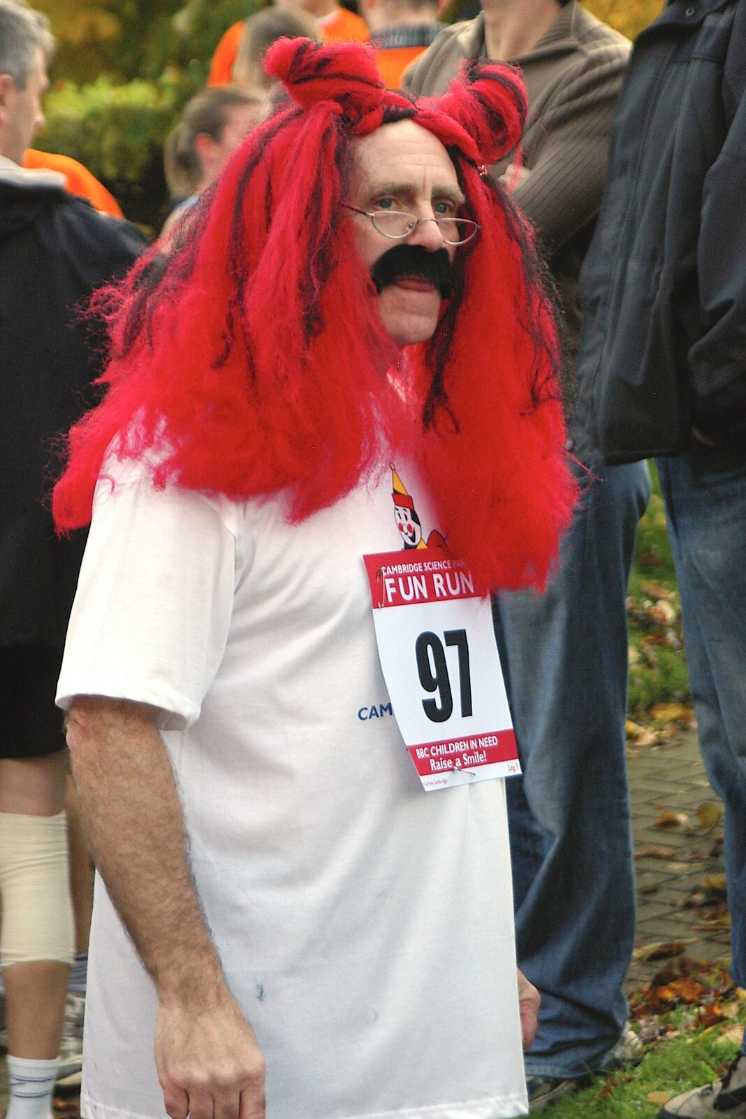 A Robert Winston look-alike in a bright red wig from Cambridge Science Park "Children in Need" Fun Run, Milton Road, Cambridge - 17th November 2006