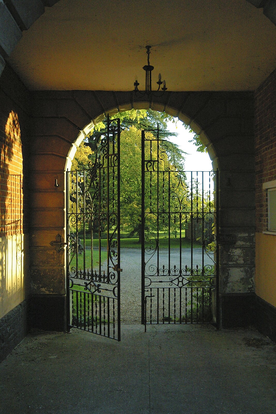 A wrought-iron gate from Evidence of Autumn: Thornham Walks, Suffolk - 18th November 2006