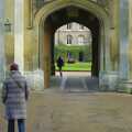 Isobel walks up to a college entrance, Autumn Colleges: a Wander around The Backs, Cambridge - 26th November
