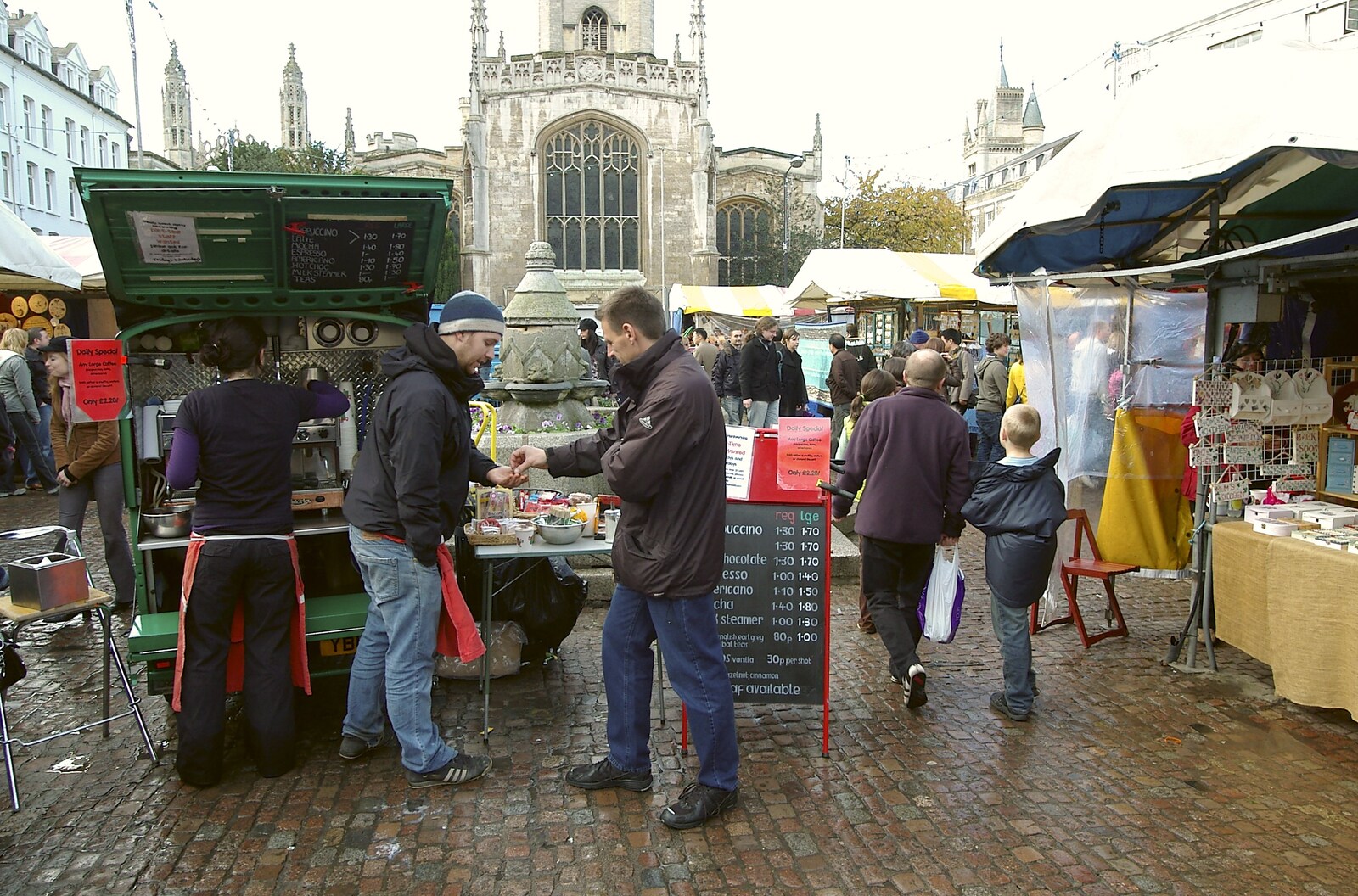 A pop-up coffee wagon from Autumn Colleges: a Wander around The Backs, Cambridge - 26th November