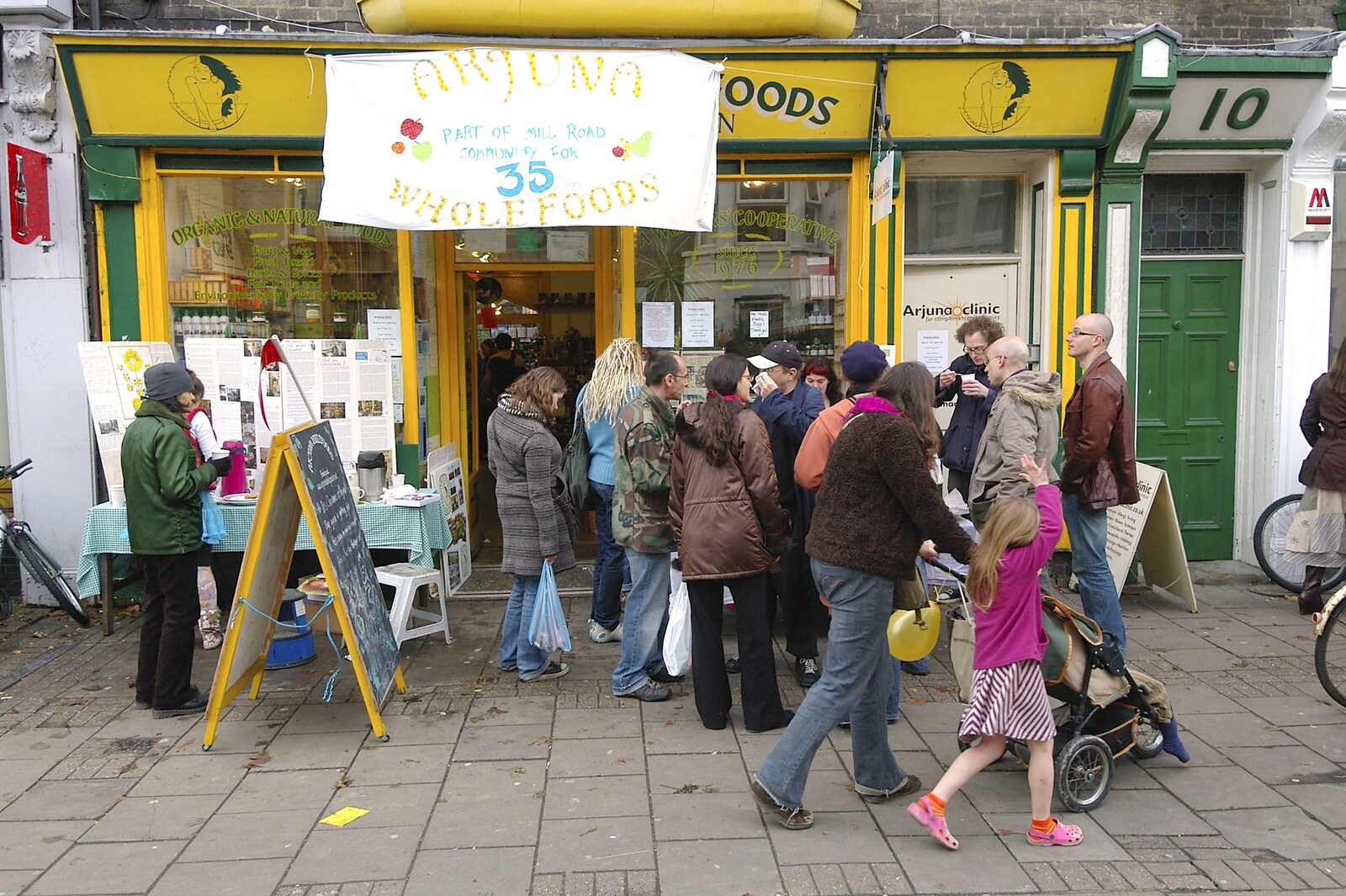 Outside Arjuna Wholefoods from The Winter Fair, Mill Road, Cambridge - 2nd December 2006