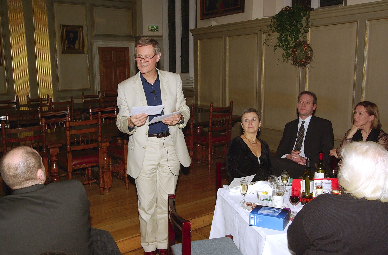 Tim does a speech from Qualcomm Cambridge's Christmas Do, Jesus College, Cambridge - 20th December 2006