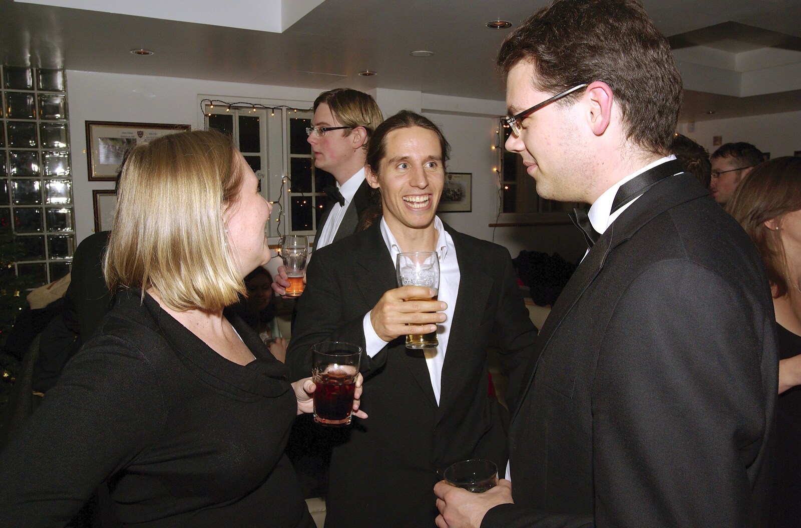 Nadine, Liam and Dave Read from Qualcomm Cambridge's Christmas Do, Jesus College, Cambridge - 20th December 2006