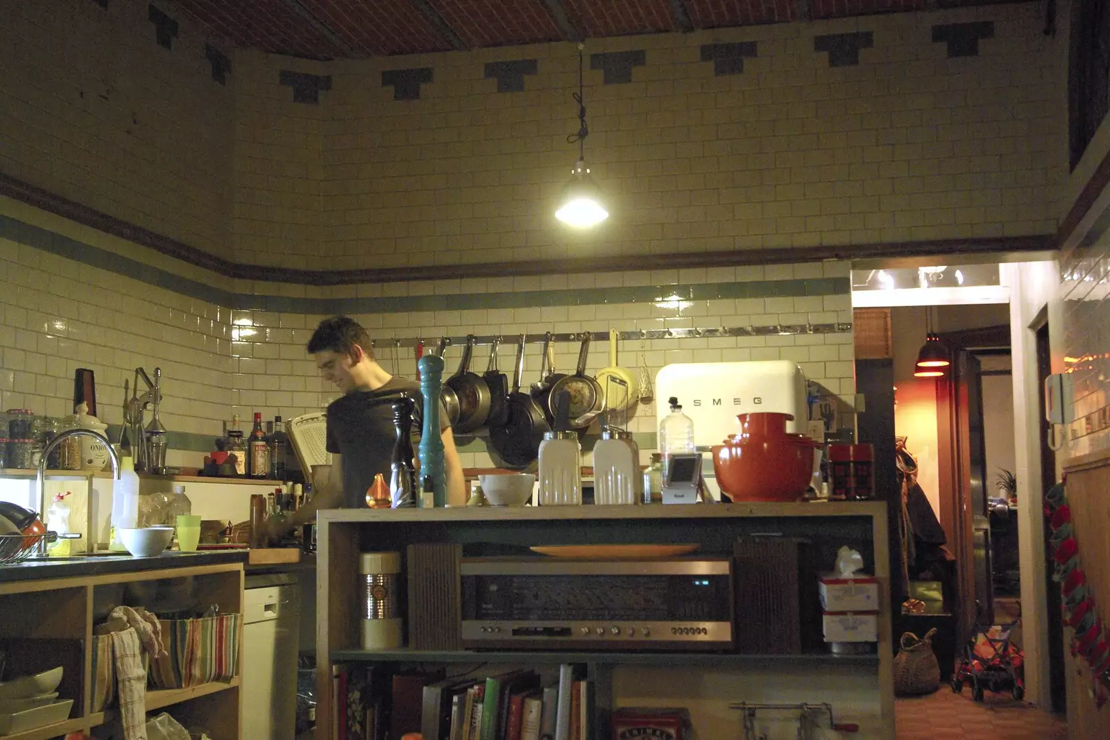 Pieter in the kitchen, from The Christmas Markets of Brussels, Belgium - 1st January 2007