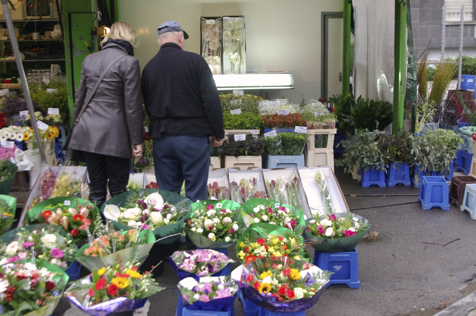 A flower stall from The Christmas Markets of Brussels, Belgium - 1st January 2007