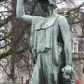 A statue waves, The Christmas Markets of Brussels, Belgium - 1st January 2007