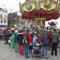 An old-style carousel, The Christmas Markets of Brussels, Belgium - 1st January 2007