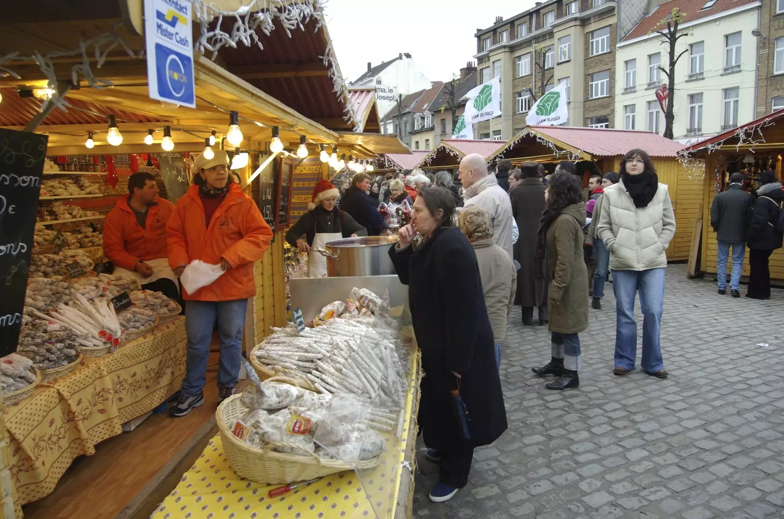 Confusion at the saucisson stall, from The Christmas Markets of Brussels, Belgium - 1st January 2007