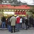 A crowd at Vandonghen waffles, The Christmas Markets of Brussels, Belgium - 1st January 2007