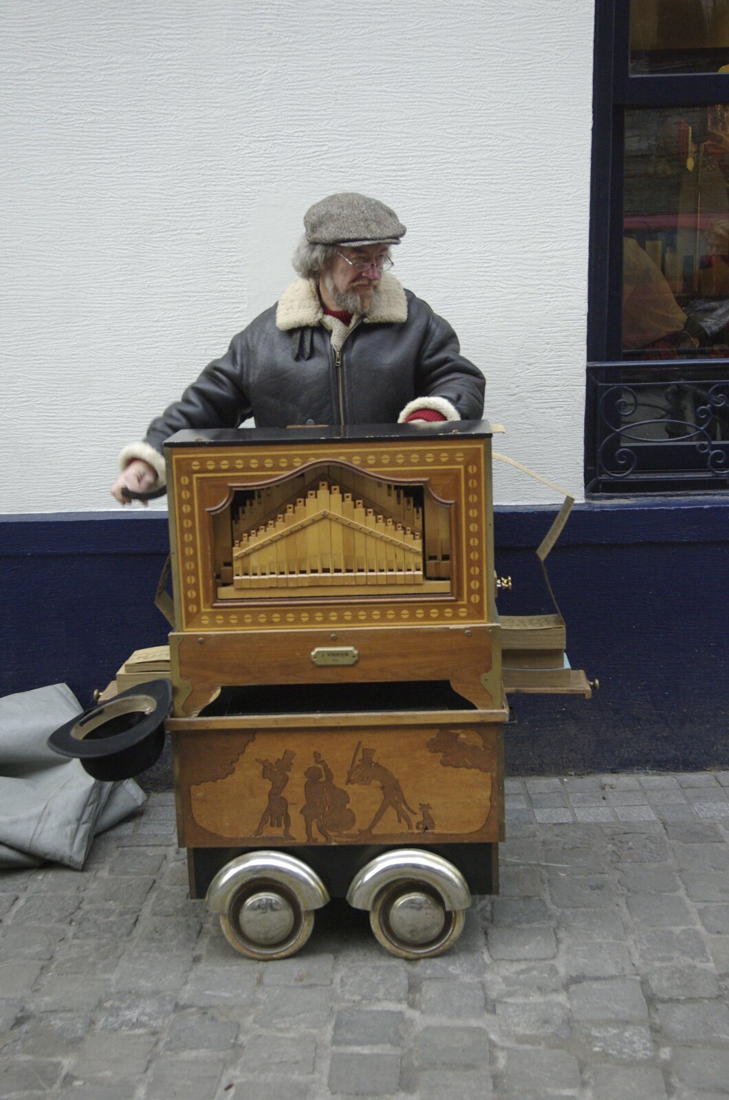 A Brussels organ grinder from The Christmas Markets of Brussels, Belgium - 1st January 2007
