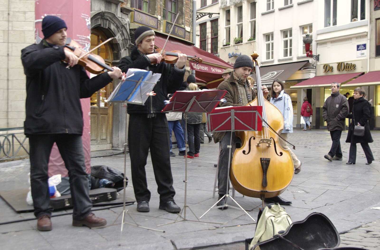 A bit of classical busking from The Christmas Markets of Brussels, Belgium - 1st January 2007