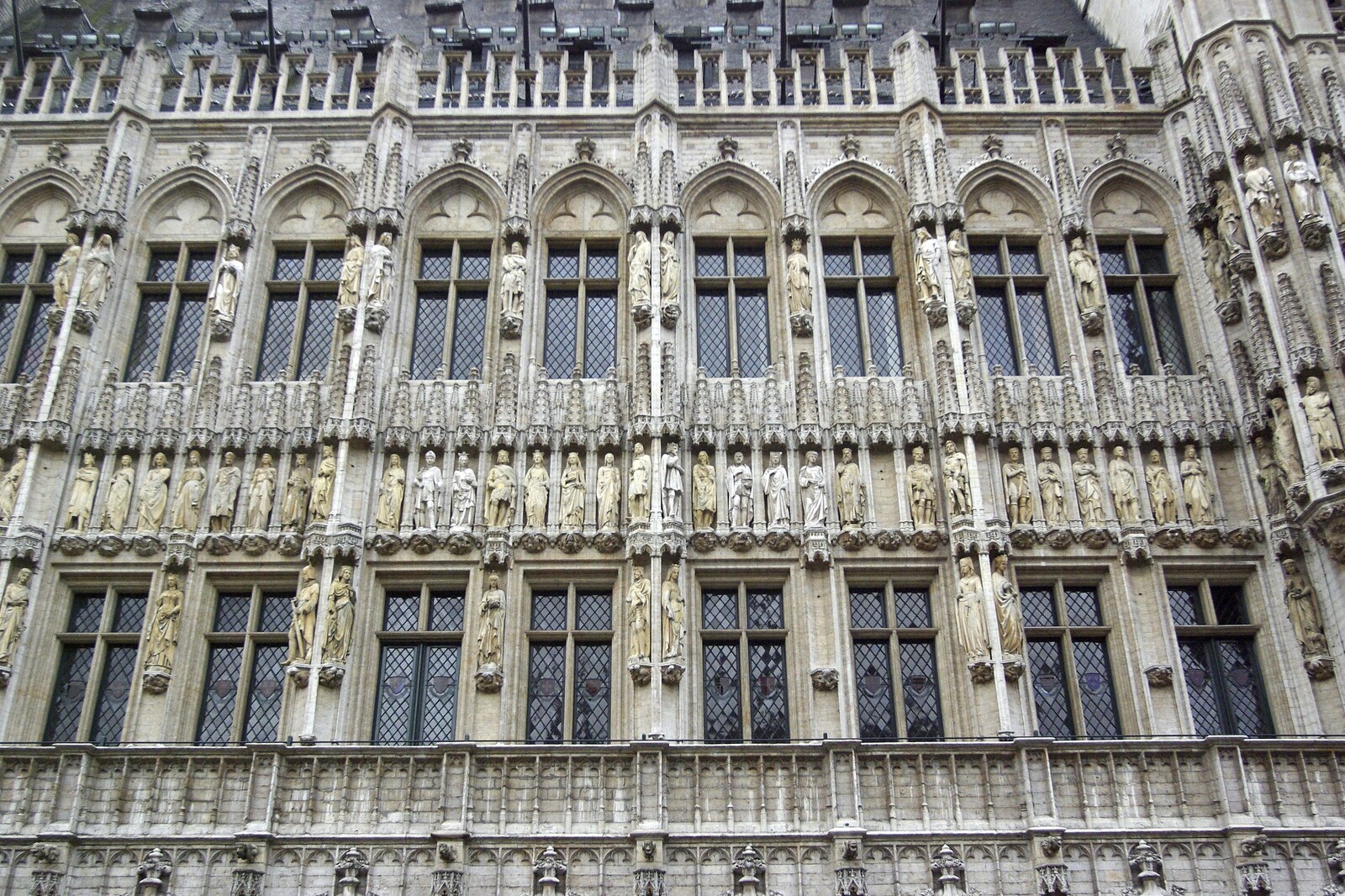 Part of the L'Hôtel De Ville in the Grand Place from The Christmas Markets of Brussels, Belgium - 1st January 2007