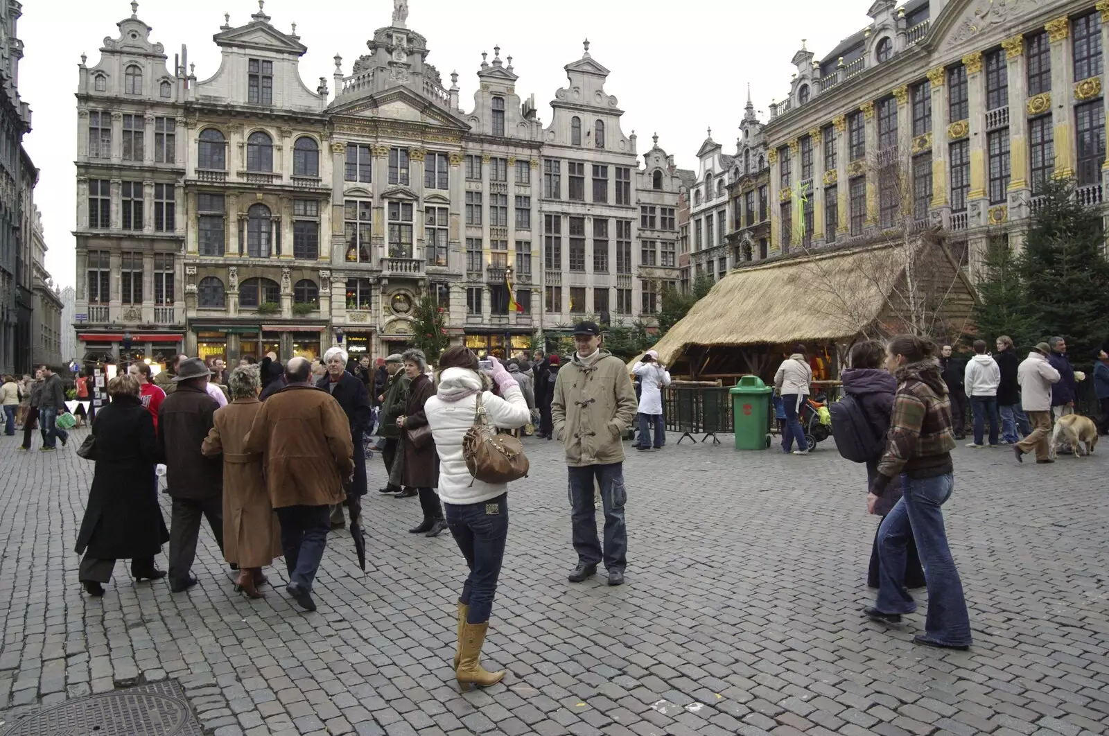 Tourists on the Grand Place, from The Christmas Markets of Brussels, Belgium - 1st January 2007