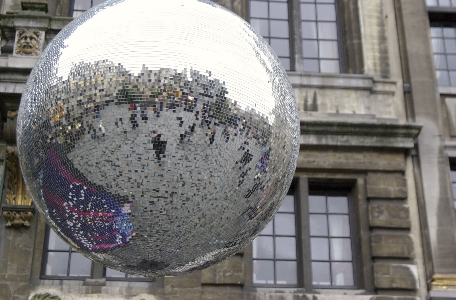 Nosher and the Grand Place in a disco mirror-ball from The Christmas Markets of Brussels, Belgium - 1st January 2007