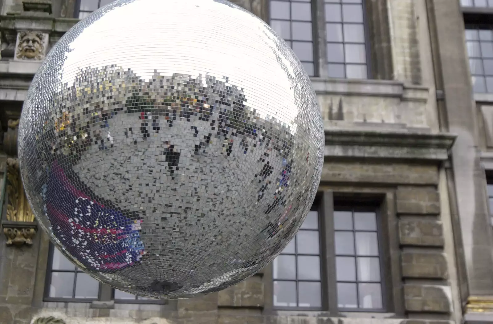 Nosher and the Grand Place in a disco mirror-ball, from The Christmas Markets of Brussels, Belgium - 1st January 2007