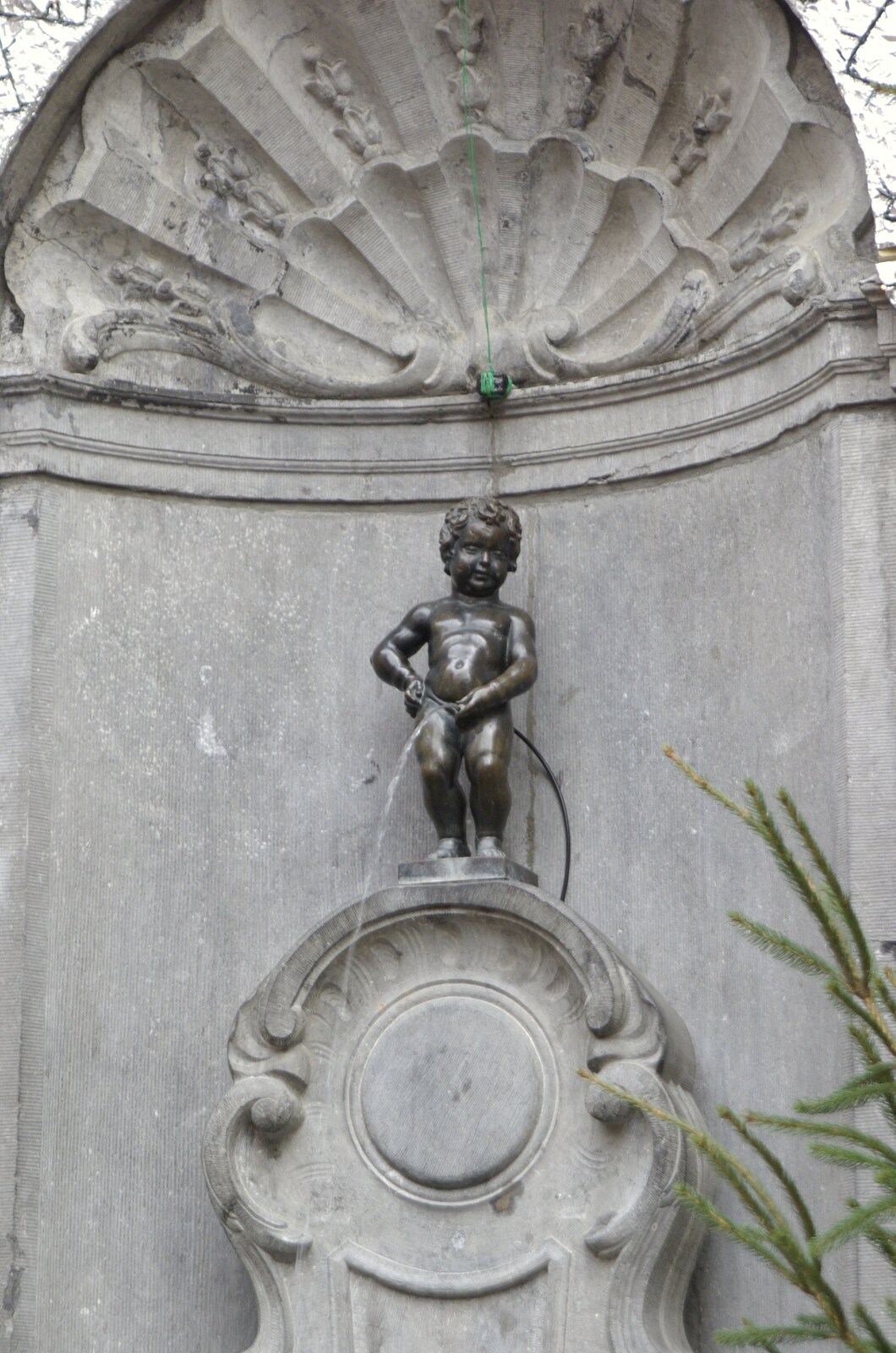 Brussels' famouse Manneken Pis statue from The Christmas Markets of Brussels, Belgium - 1st January 2007