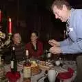 Dirk serves up some sort of pudding creation, The Christmas Markets of Brussels, Belgium - 1st January 2007