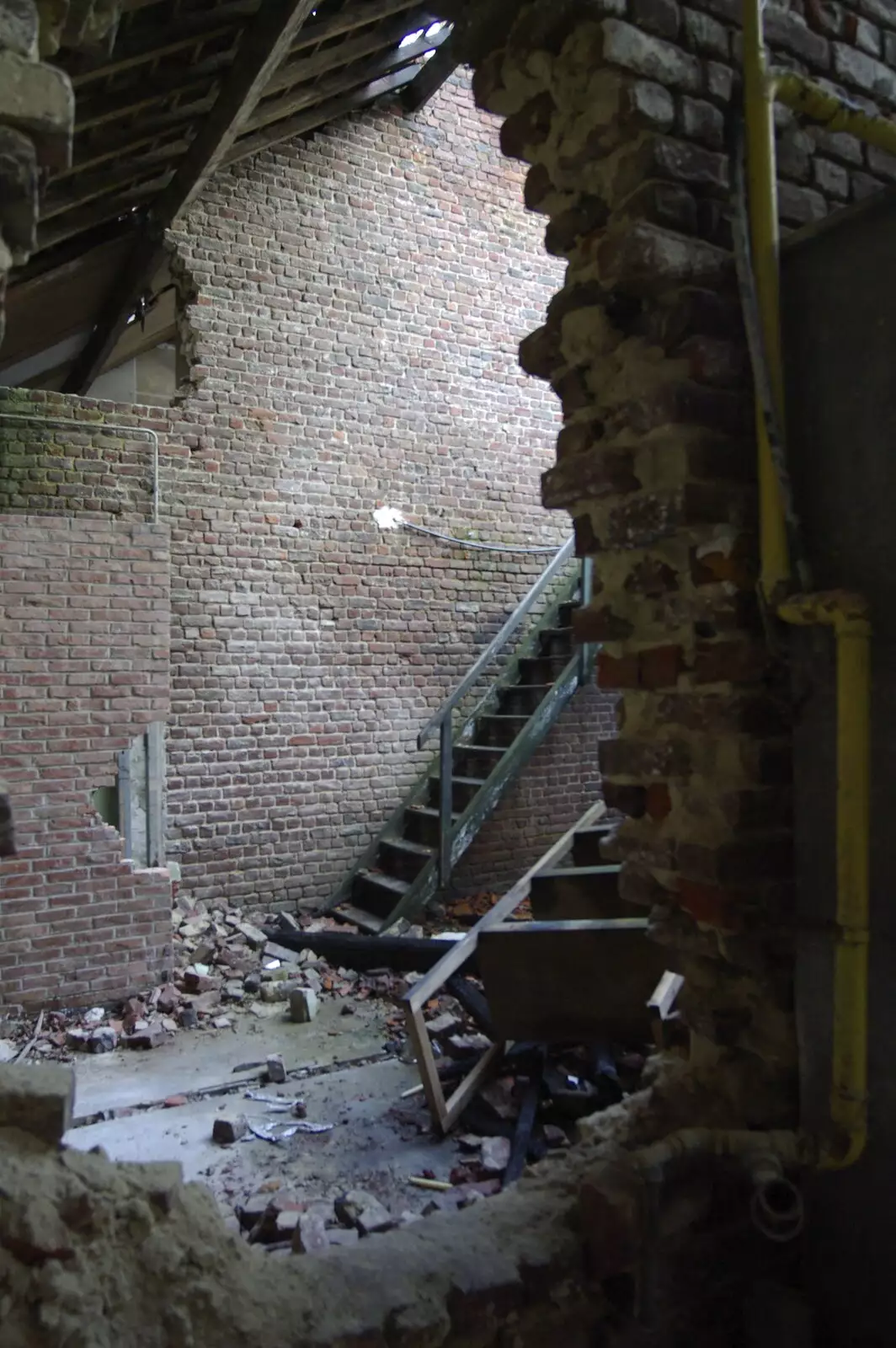 Broken walls and a staircase to nowhere, from The Christmas Markets of Brussels, Belgium - 1st January 2007