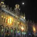The Hôtel de Ville is all lit up, The Christmas Markets of Brussels, Belgium - 1st January 2007