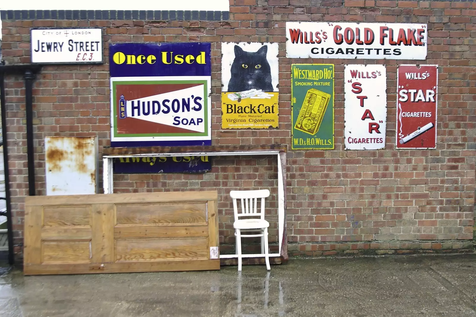 Vintage signs on a wall on Hope Street, from From East End to East Coast: Brick Lane and Walberswick, London and Suffolk - 9th February 2007