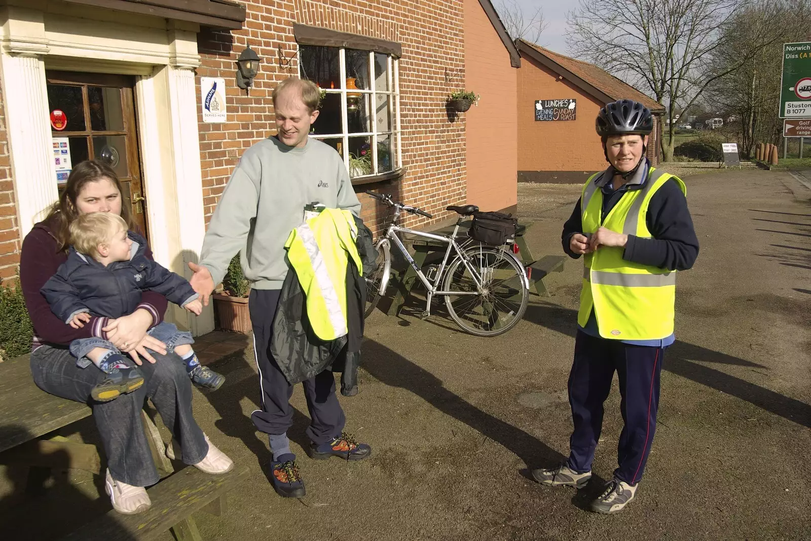 Claire, Clairsprog, Paul and Pip, from Biohazards, the BSCC Valentine's Day Ride and a Photo Shoot, Diss, Norfolk - 15th February 2007