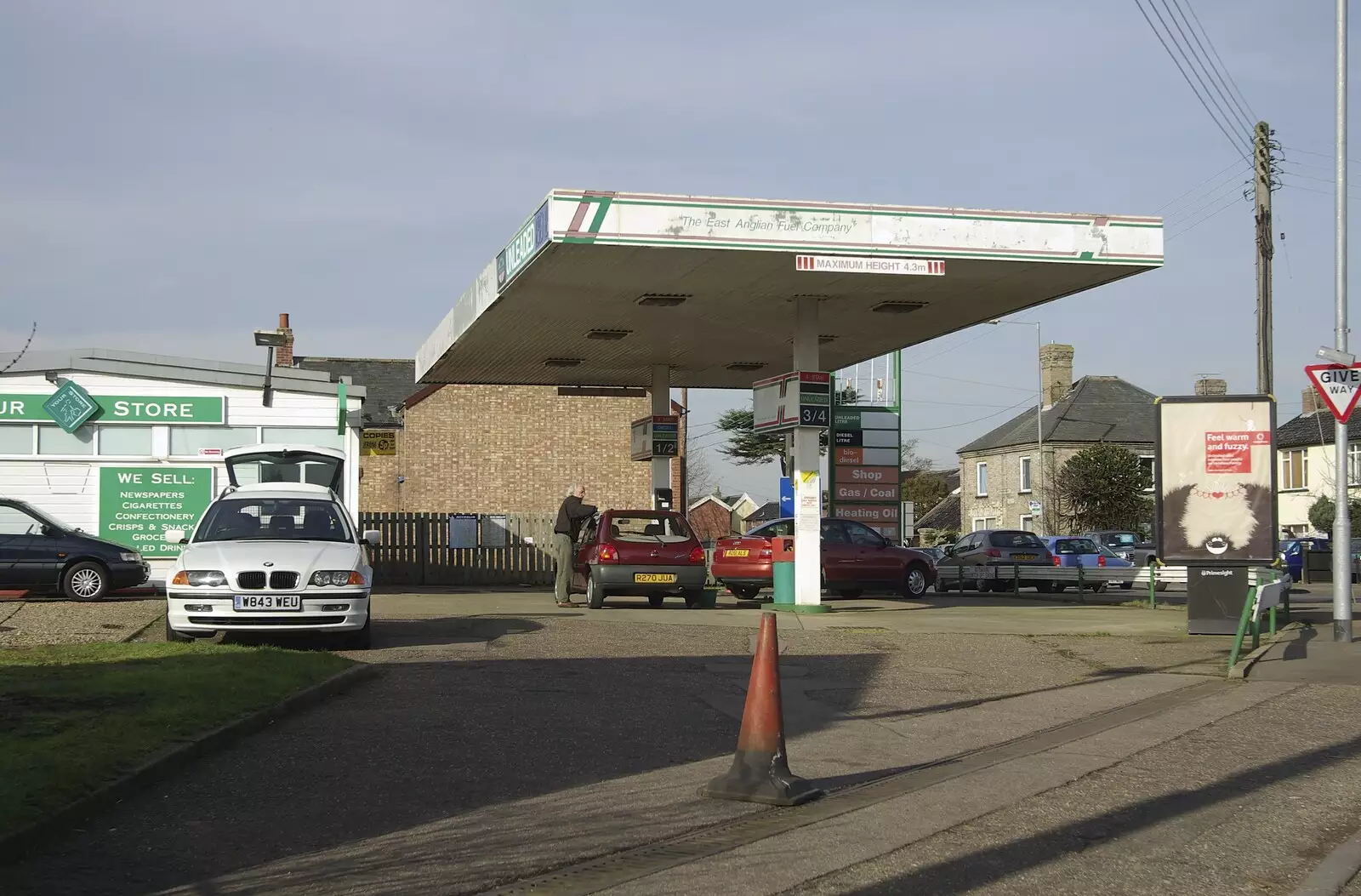 The old Broadland Fuels former petrol station, from Biohazards, the BSCC Valentine's Day Ride and a Photo Shoot, Diss, Norfolk - 15th February 2007