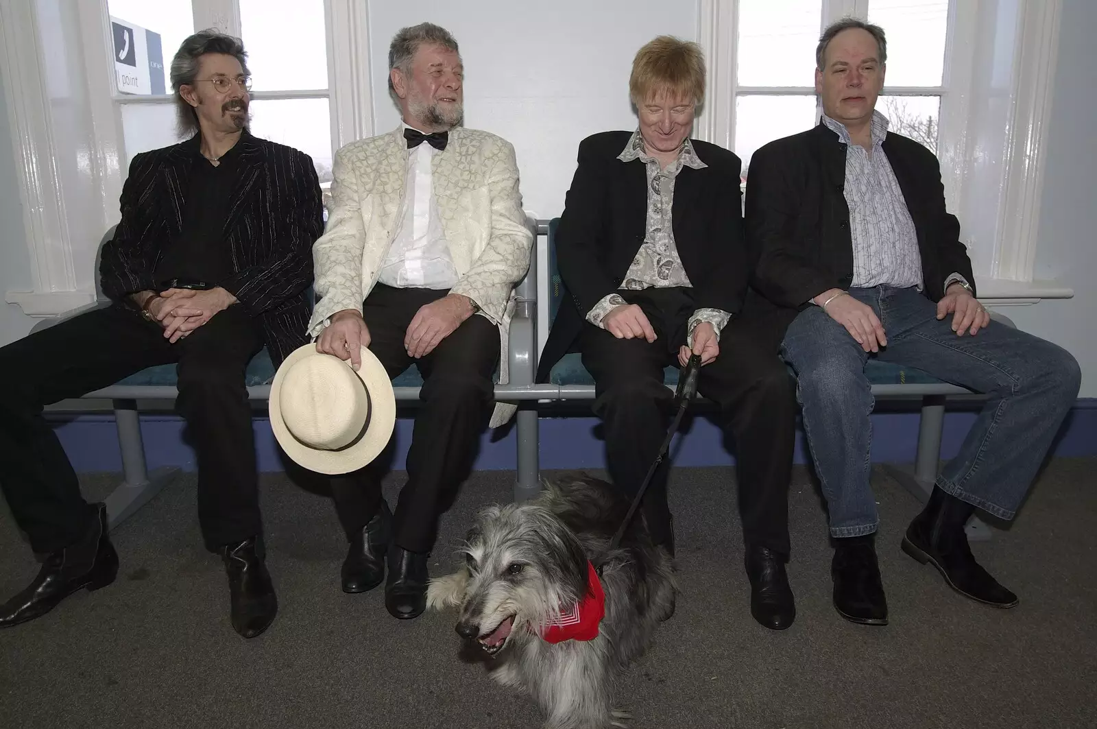 The band in the waiting room, from Biohazards, the BSCC Valentine's Day Ride and a Photo Shoot, Diss, Norfolk - 15th February 2007