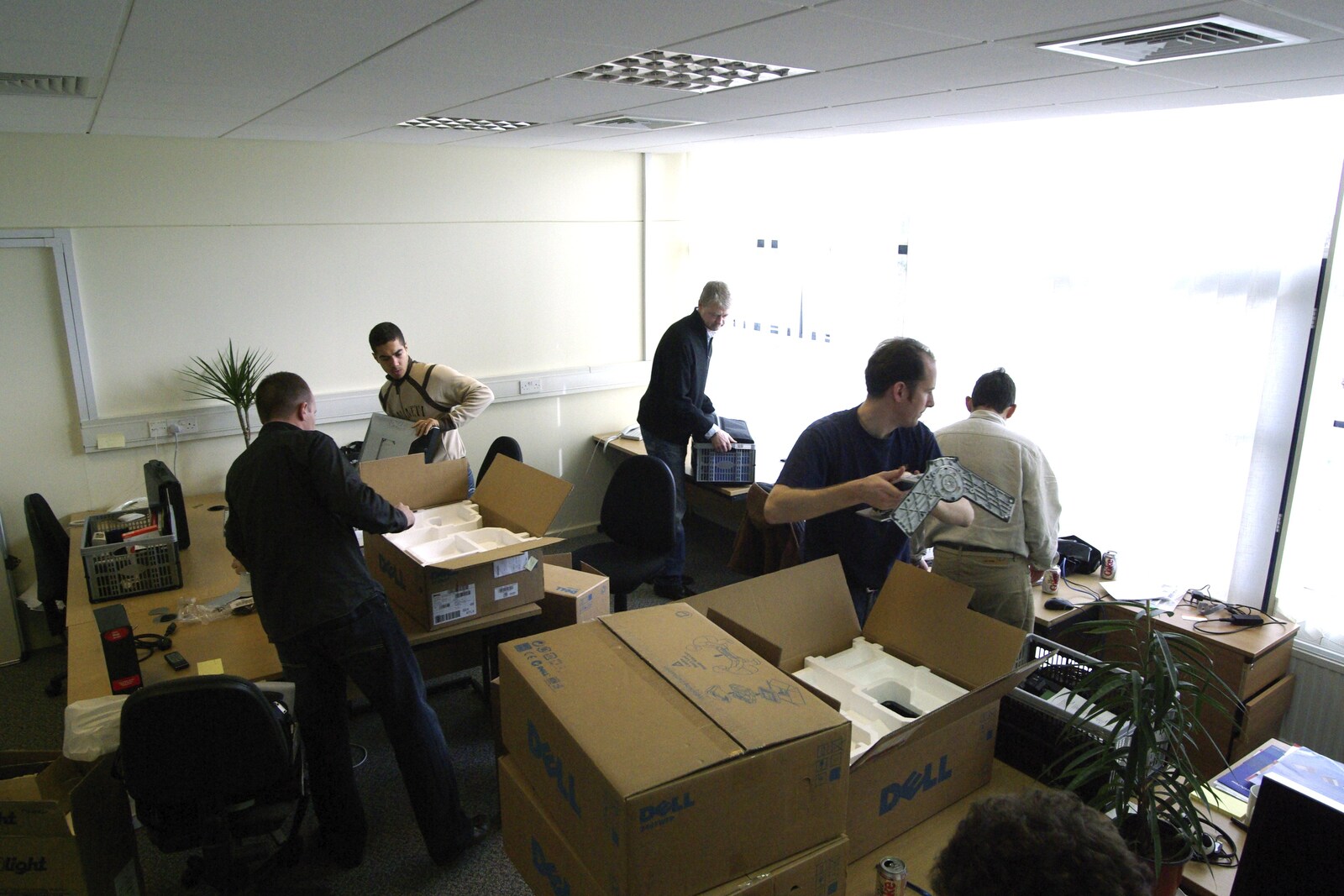 It's cardboard-box city in the office from Taptu Moves Offices: Crossing Milton Road, Cambridge - 19th February 2007