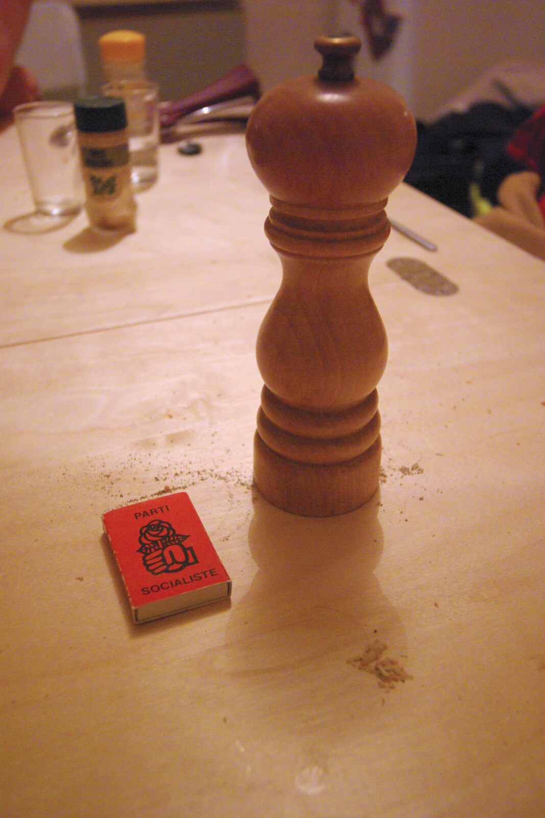 Socialist matches and a pepper grinder from A Swiss Fondue with Bus-Stop Rachel and Sam, Gwydir Street, Cambridge - 1st March 2007
