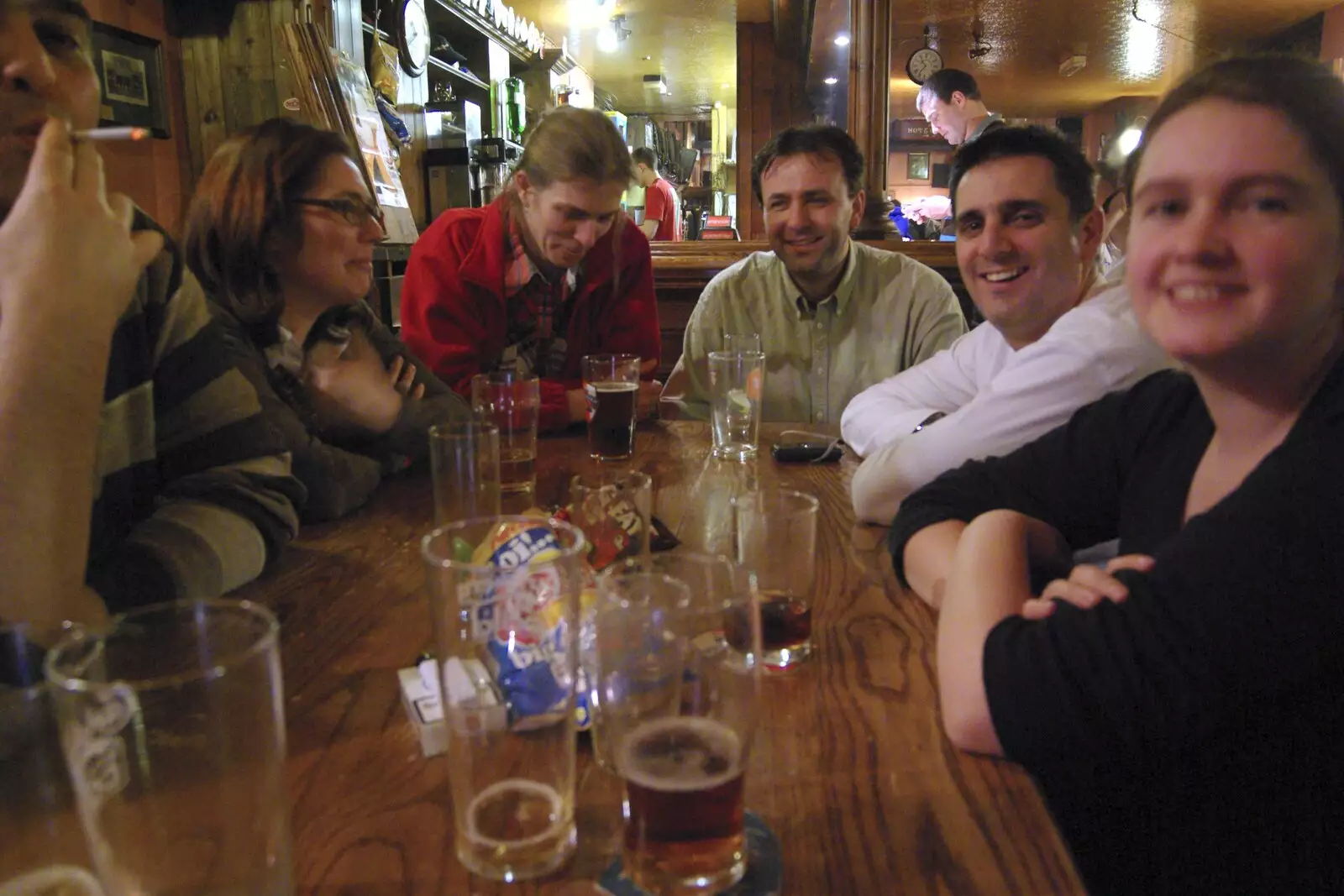 The Qualcomm table, from A Night in the Salisbury Arms, Cambridge - 9th March 2007