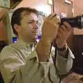 Liviu checks his new lens, A Night in the Salisbury Arms, Cambridge - 9th March 2007