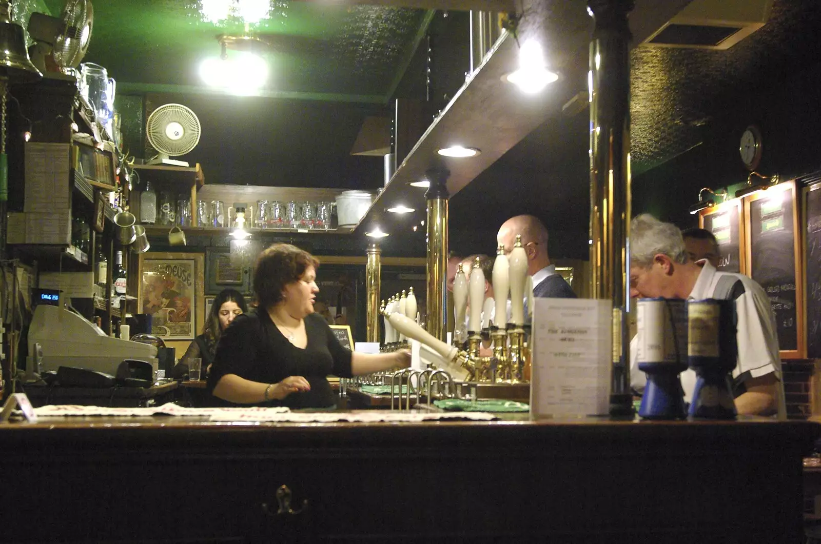 Behind the bar in the Kingston Arms, from A Night in the Salisbury Arms, Cambridge - 9th March 2007