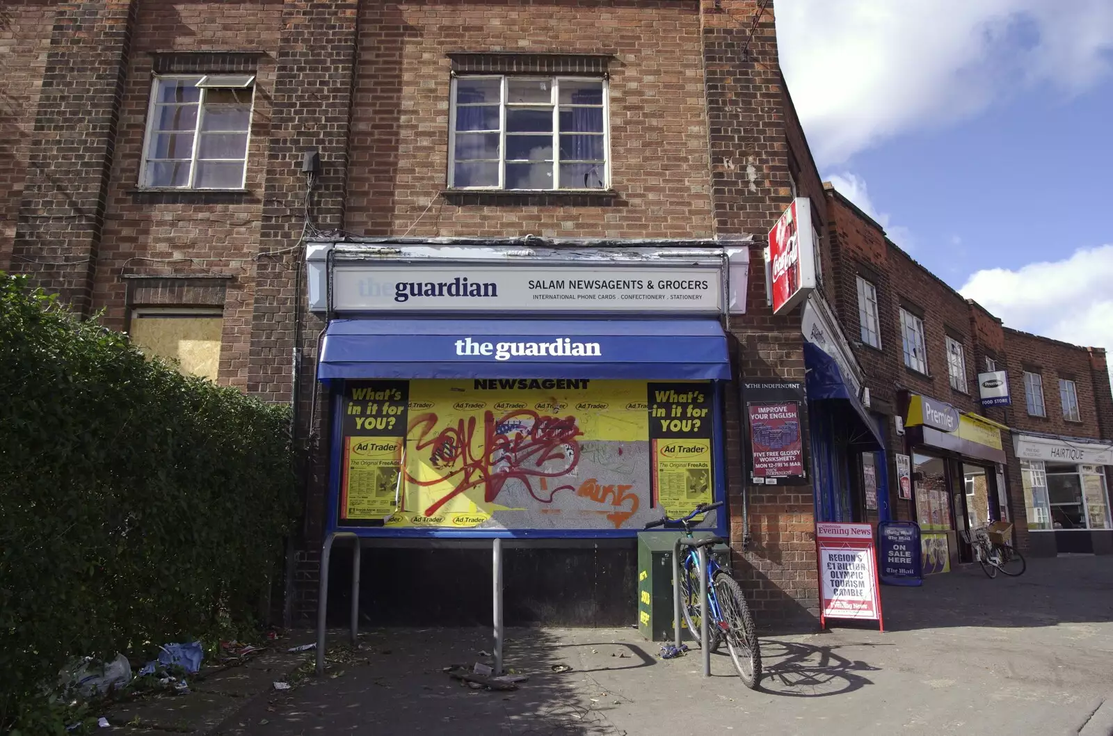 The derelict Salam newsagent on Perne Road, from The Derelict Salam Newsagents, Perne Road, Cambridge - 18th March 2007