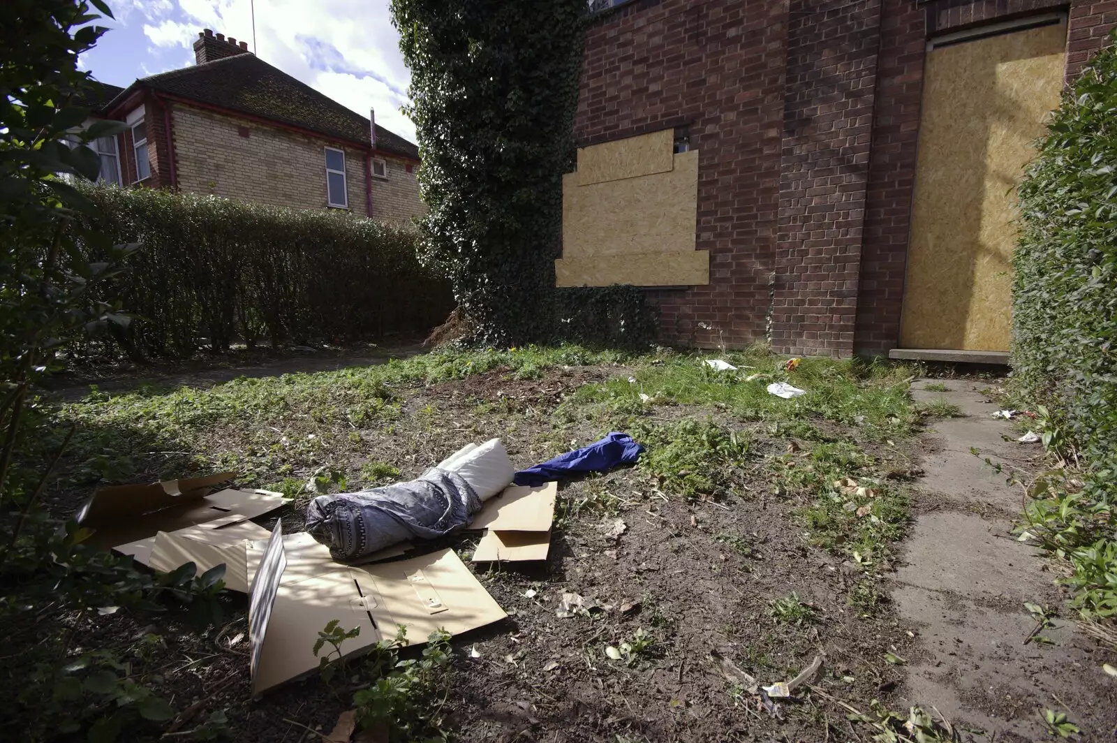 Junk in a garden, from The Derelict Salam Newsagents, Perne Road, Cambridge - 18th March 2007