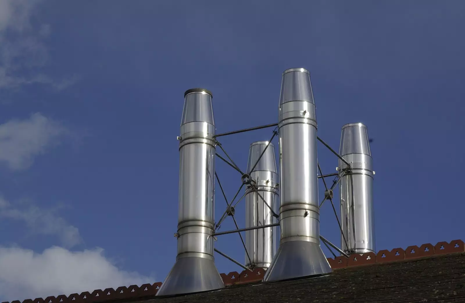 Curious ventilation chimneys, from The Derelict Salam Newsagents, Perne Road, Cambridge - 18th March 2007