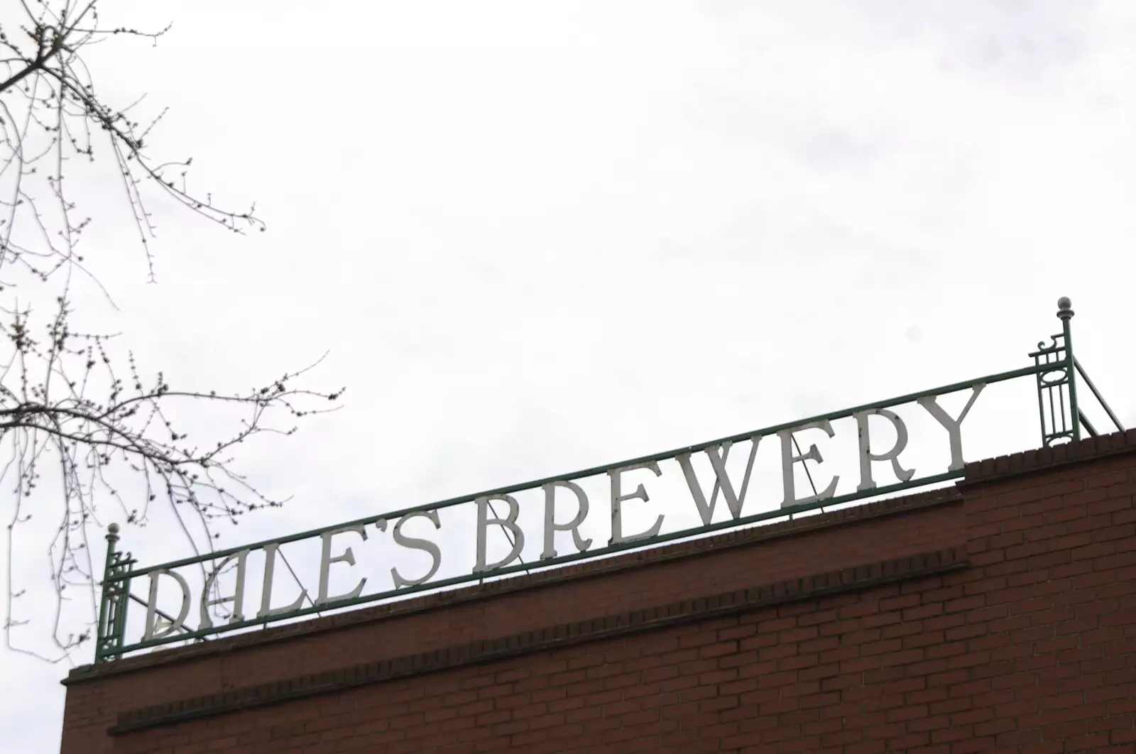 The sign on the old Dale's Brewery, from The Derelict Salam Newsagents, Perne Road, Cambridge - 18th March 2007