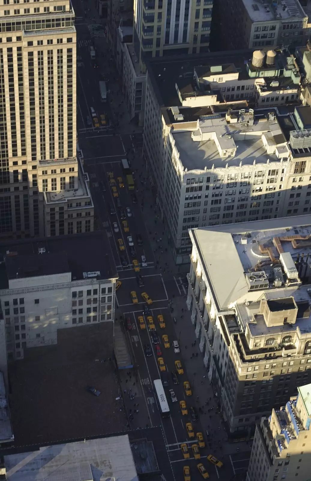 Looking down on the hundreds of taxis, from A Central Park Marathon, Les Paul at the Iridium Club and an Empire State Sunset, New York, US - 25th March 2007