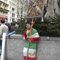 An Iranian dude with a big sign, Persian Day Parade, Upper East Side and Midtown, New York, US - 25th March 2007