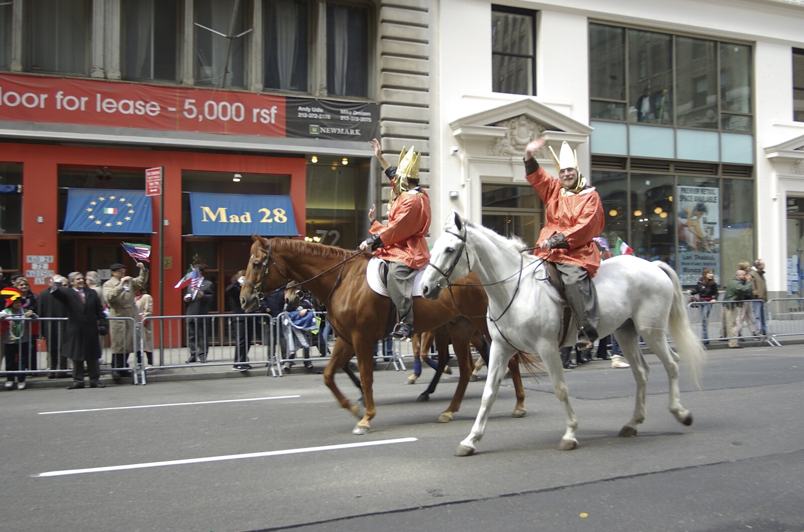 Persian Day Parade, Upper East Side and Midtown, New York, US - 25th March 2007: A couple of dudes on horseback