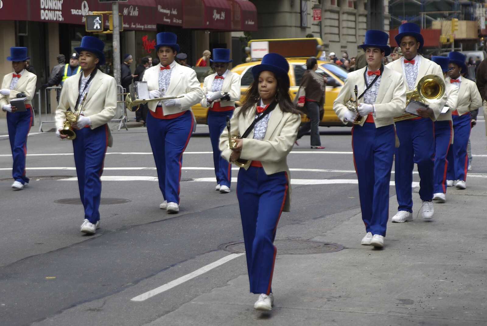 Persian Day Parade, Upper East Side and Midtown, New York, US - 25th March 2007: A marching band