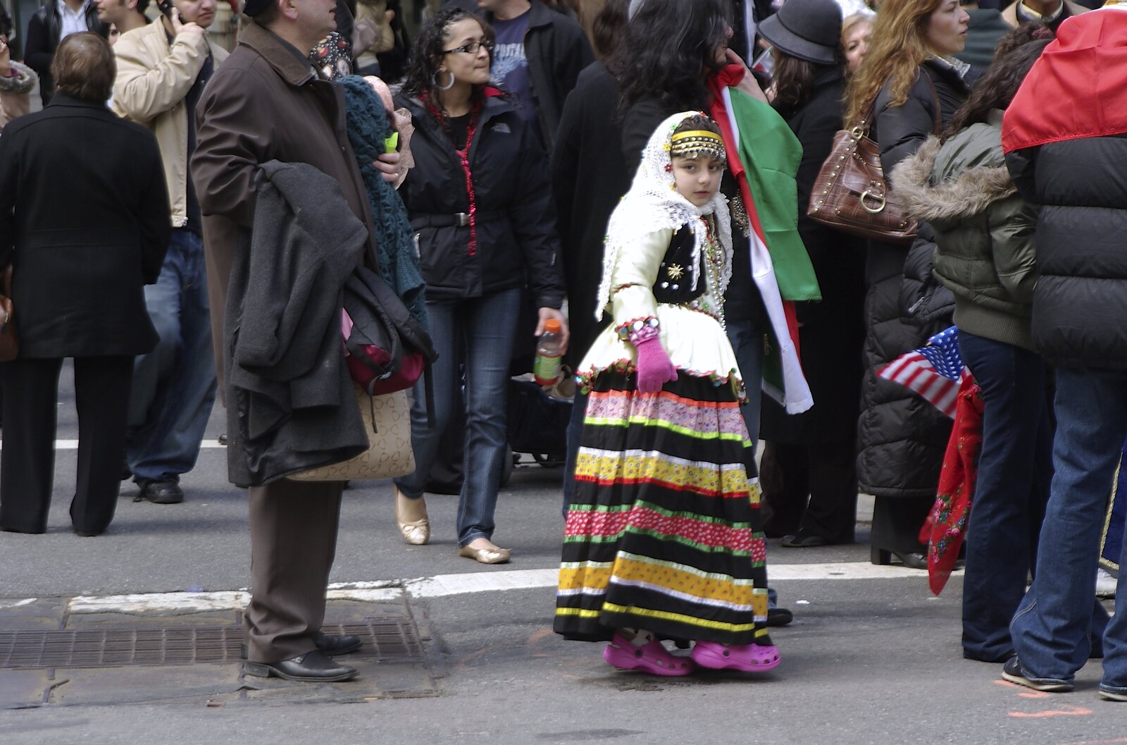 Persian Day Parade, Upper East Side and Midtown, New York, US - 25th March 2007: A girl in national dress