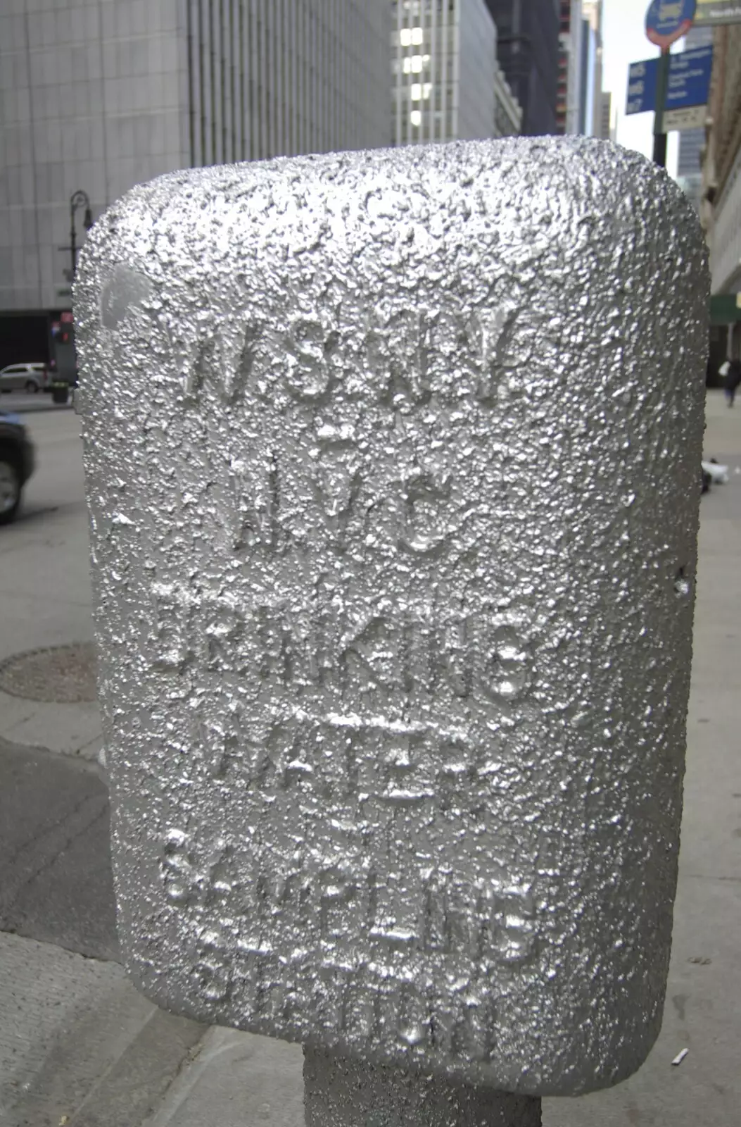 A silver drinking water sample point, from Persian Day Parade, Upper East Side and Midtown, New York, US - 25th March 2007