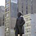 A statue and an old building, Crossing Brooklyn Bridge, New York, US - 26th March 2007