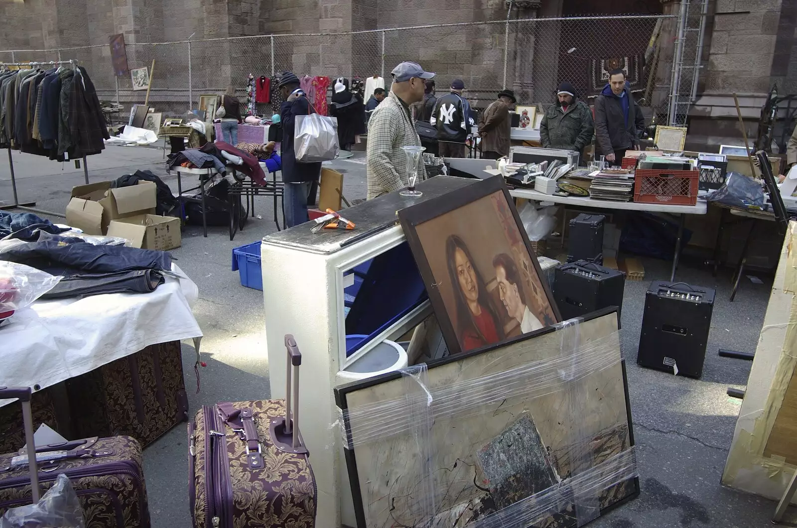 There's a church yard sale, from Crossing Brooklyn Bridge, New York, US - 26th March 2007